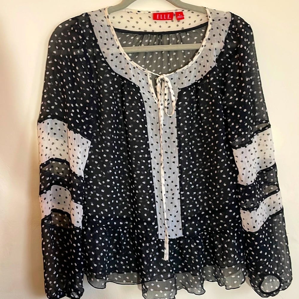 ELLE Polka dot blouse